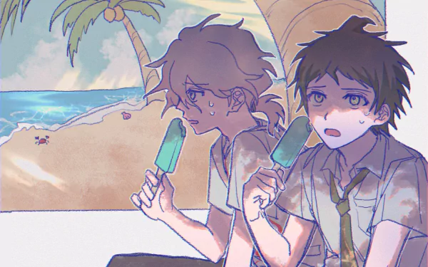 Nagito Komaeda Hajime Hinata video game Danganronpa 2: Goodbye Despair HD Desktop Wallpaper | Background Image