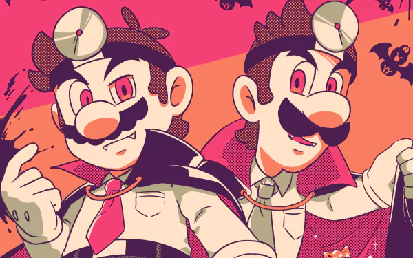 Luigi Mario video game Dr. Mario HD Desktop Wallpaper | Background Image