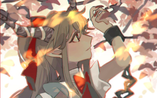 Suika Ibuki Anime Touhou HD Desktop Wallpaper | Background Image