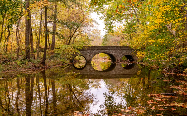 reflection man made bridge HD Desktop Wallpaper | Background Image