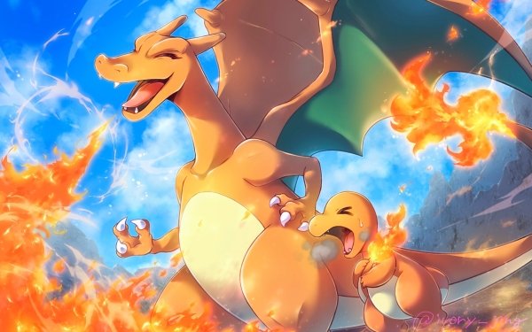 Anime Pokémon Charizard Charmander HD Wallpaper | Background Image