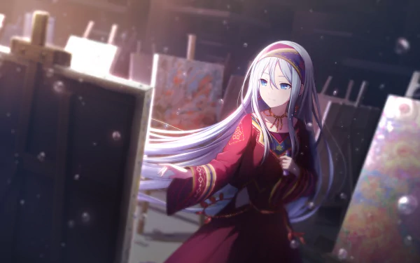 Yoisaki Kanade video game Project Sekai: Colorful Stage! feat. Hatsune Miku HD Desktop Wallpaper | Background Image