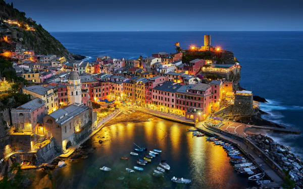 cinque terre Italy man made Vernazza HD Desktop Wallpaper | Background Image
