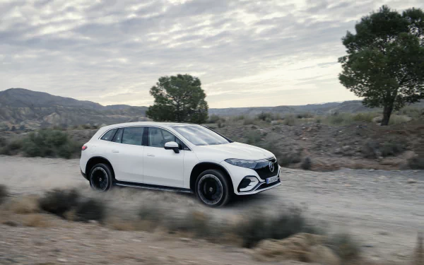 vehicle Mercedes-Benz EQS 450+ HD Desktop Wallpaper | Background Image