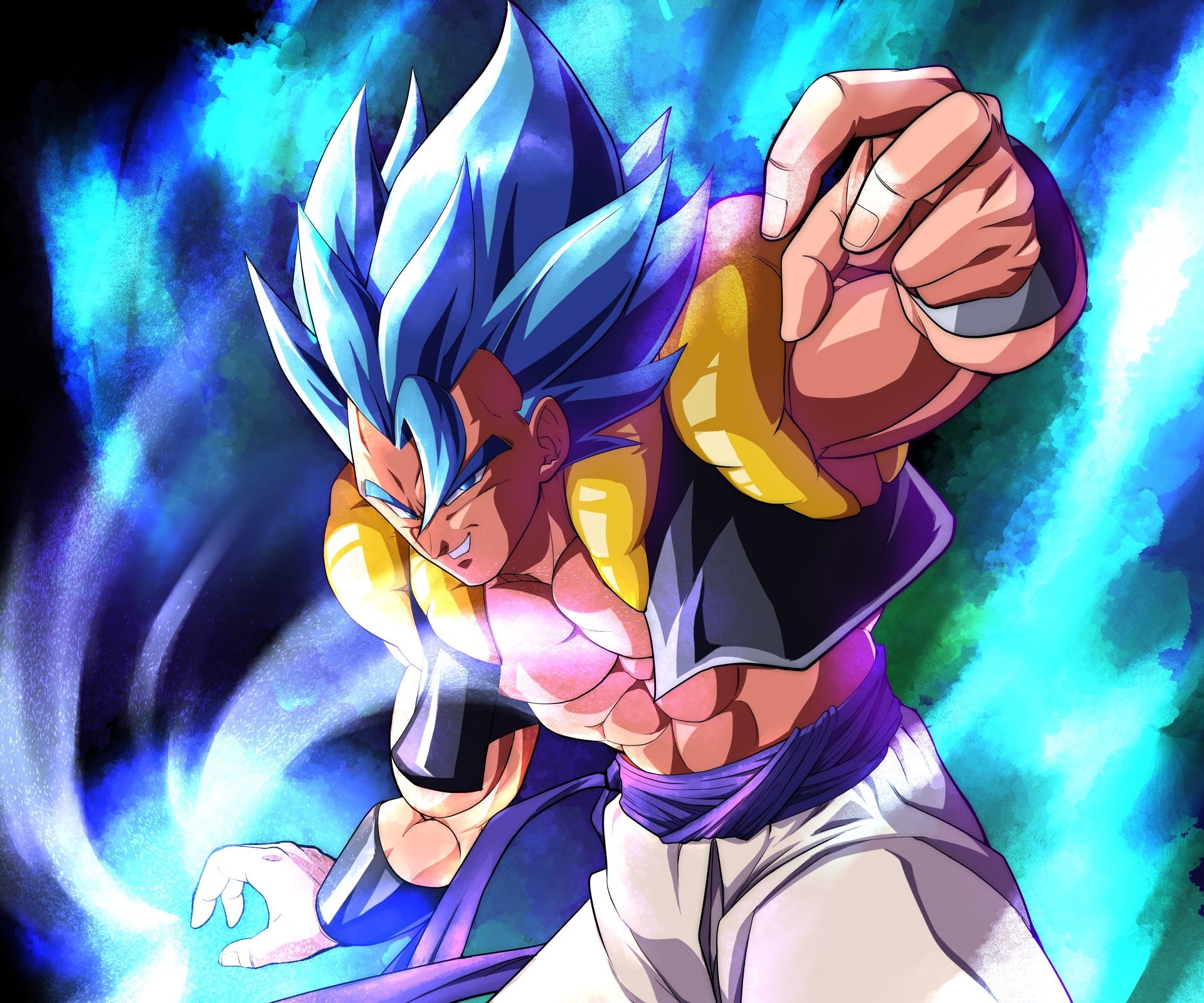 Gogeta SS Blue Drawing From Dragon Ball Super: Broly