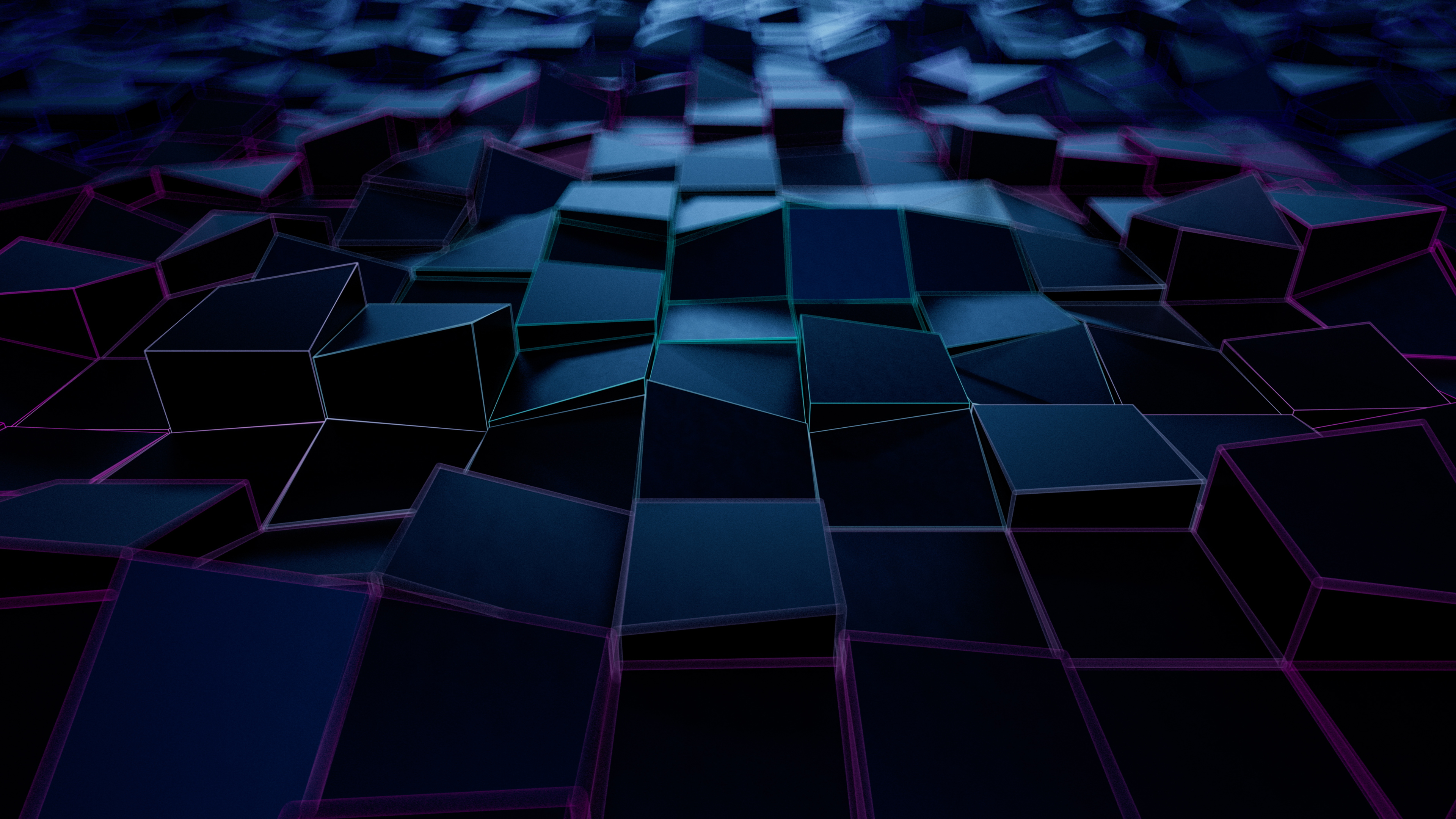 a single Cyberpunk Intricate black and neon blue cube | Stable Diffusion