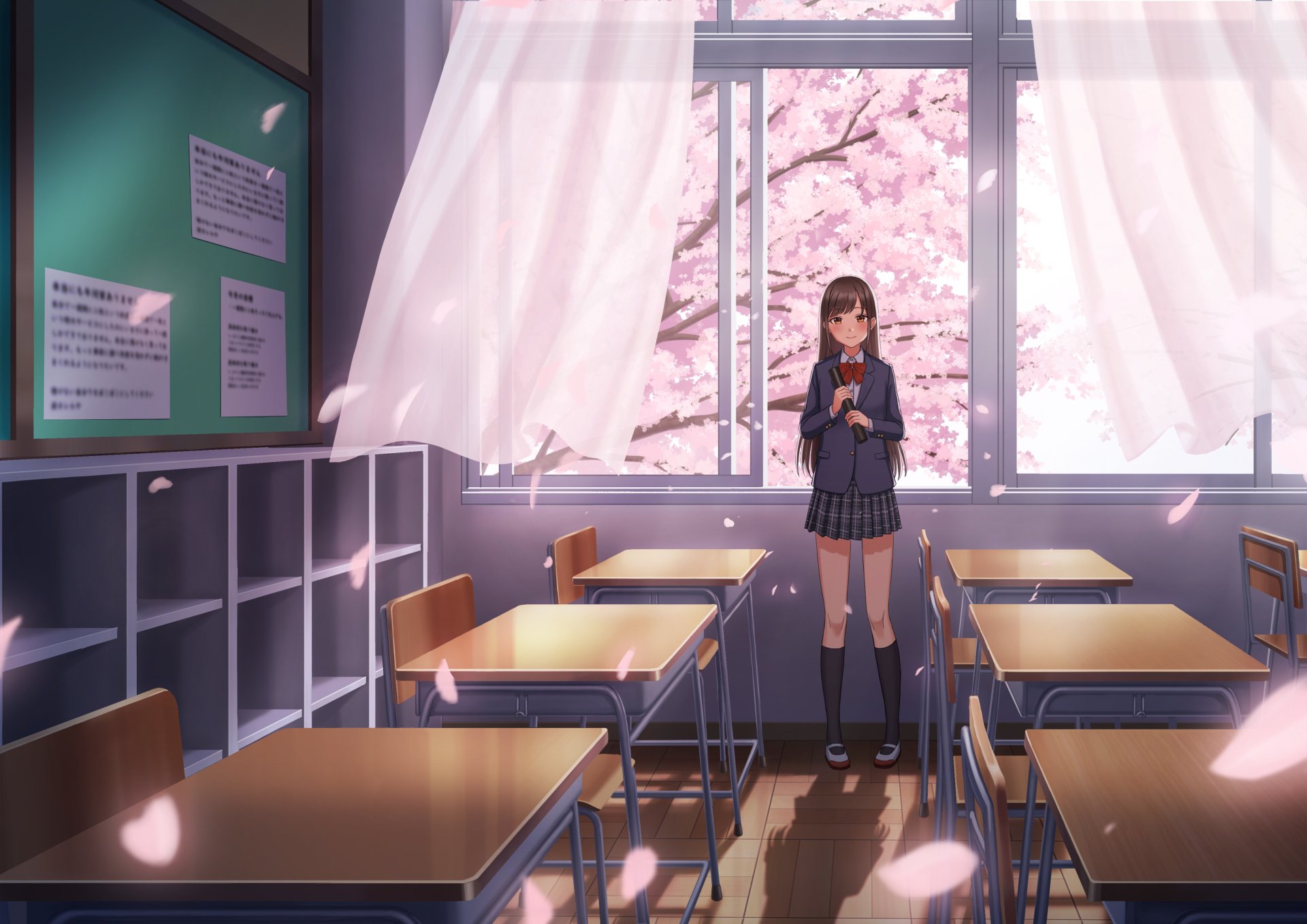 Download Classroom Anime Girl Anime Girl 4k Ultra HD Wallpaper