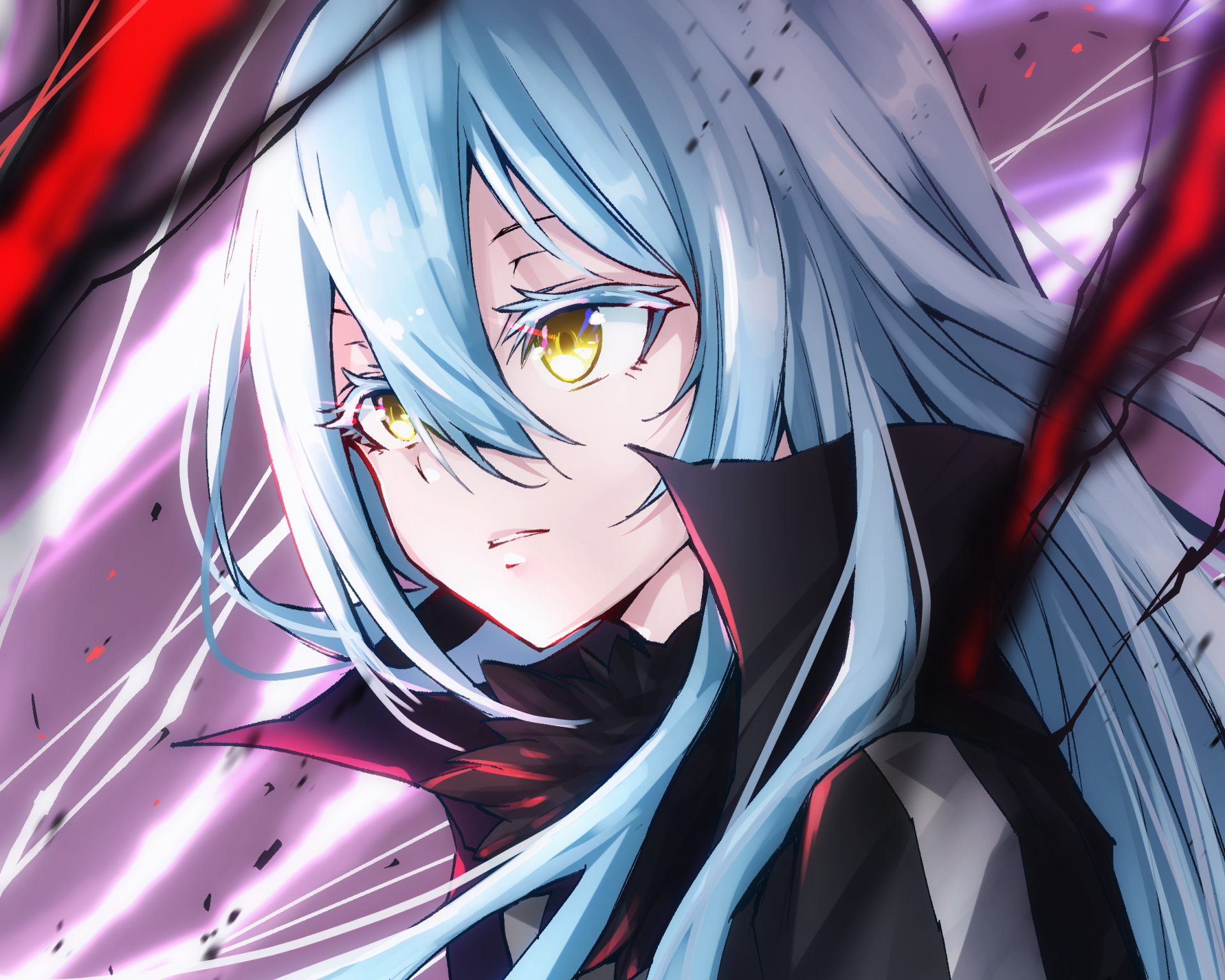 HD anime desktop wallpaper featuring Rimuru Tempest from That Time I Got Reincarnated as a Slime, showcasing detailed art and vibrant colors.