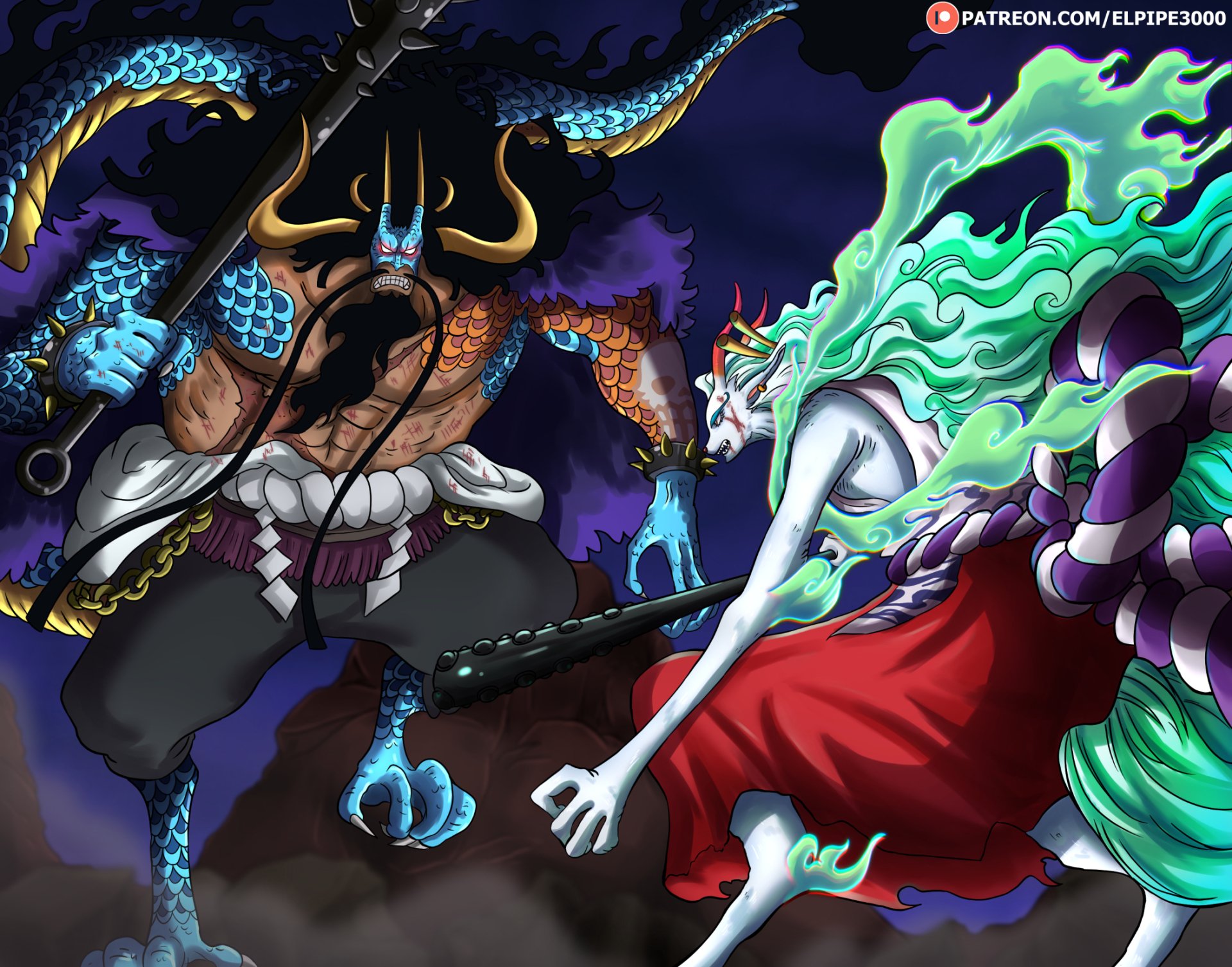 Download Kaido (One Piece) Yamato (One Piece) Anime One Piece HD Wallpaper by elpipe3000
