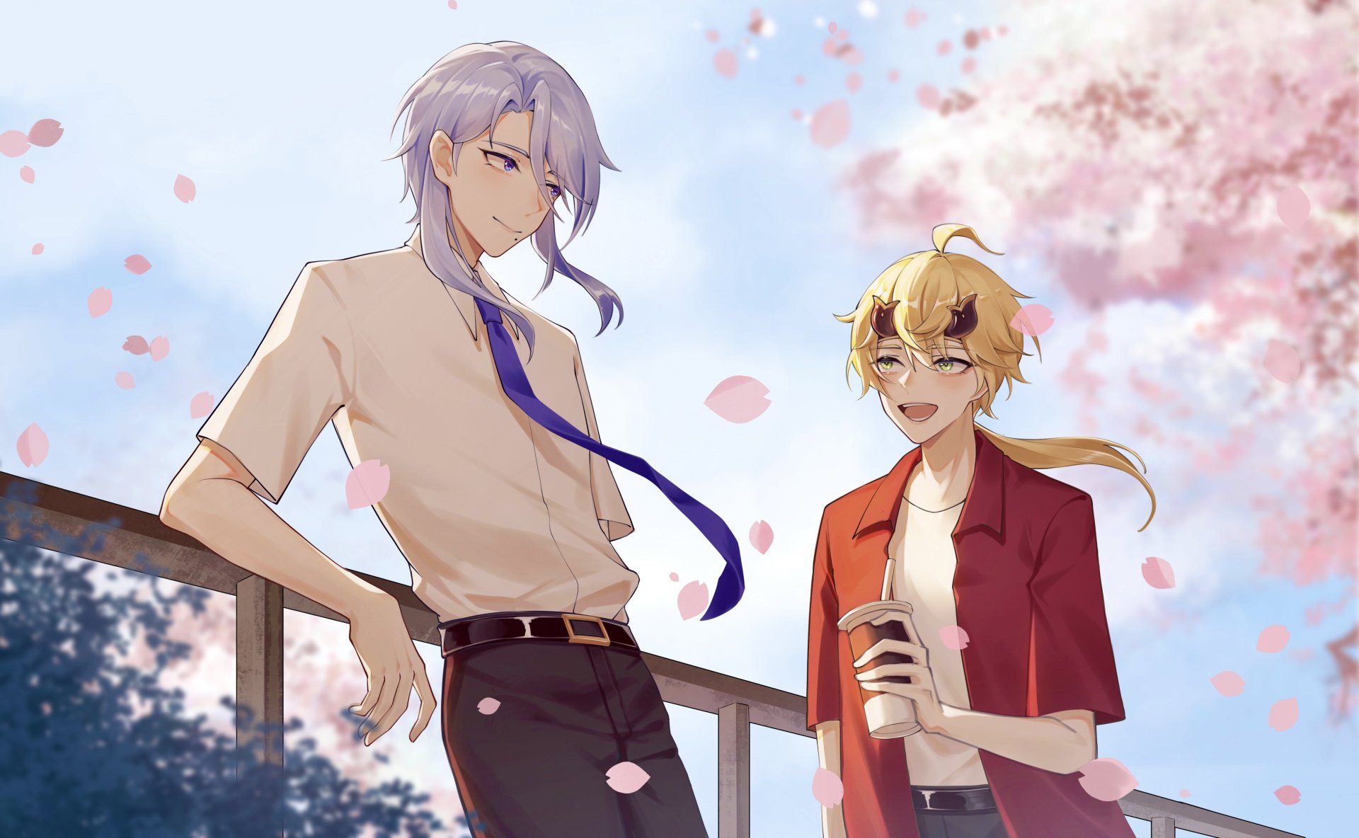 Download Thoma (Genshin Impact) Kamisato Ayato Video Game Genshin Impact 4k Ultra HD Wallpaper