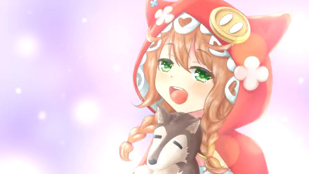 Warabeda Meiji Anime Virtual Youtuber HD Desktop Wallpaper | Background Image