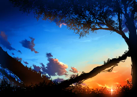 evening Anime sunset anime sunset HD Desktop Wallpaper | Background Image