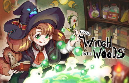 video game Little Witch in the Woods HD Desktop Wallpaper | Background Image