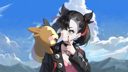 Morpeko (Pokémon) Marnie (Pokémon) video game Pokémon: Sword and Shield HD Desktop Wallpaper | Background Image