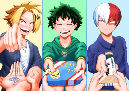 Shoto Todoroki Izuku Midoriya Anime My Hero Academia HD Desktop Wallpaper | Background Image