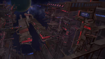  Spaceship docking at Space Station by Fan Wennan