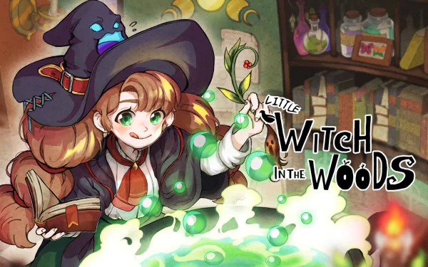 video game Little Witch in the Woods HD Desktop Wallpaper | Background Image