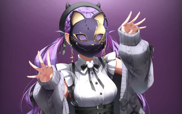 hololive Tokoyami Towa Anime Virtual Youtuber HD Desktop Wallpaper | Background Image