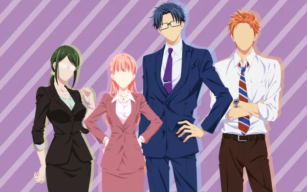 Hirotaka Nifuji Narumi Momose Hanako Koyanagi Tarou Kabakura Anime Wotaku ni Koi wa Muzukashii HD Desktop Wallpaper | Background Image