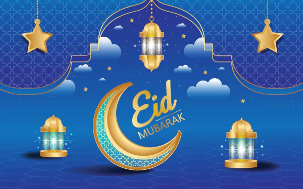 religious Eid Mubarak HD Desktop Wallpaper | Background Image