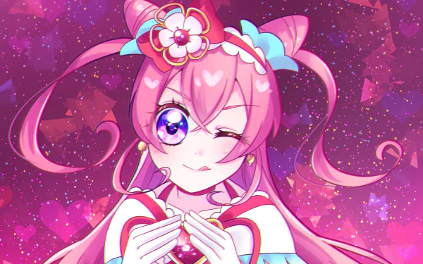 Nagomi Yui Cure Precious Anime Delicious Party Precure HD Desktop Wallpaper | Background Image