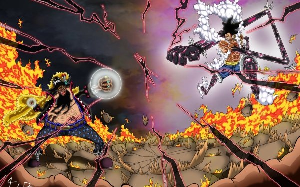 Anime One Piece Monkey D. Luffy Marshall D. Teach HD Wallpaper | Background Image