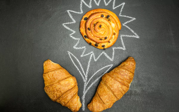 viennoiserie croissant food breakfast HD Desktop Wallpaper | Background Image