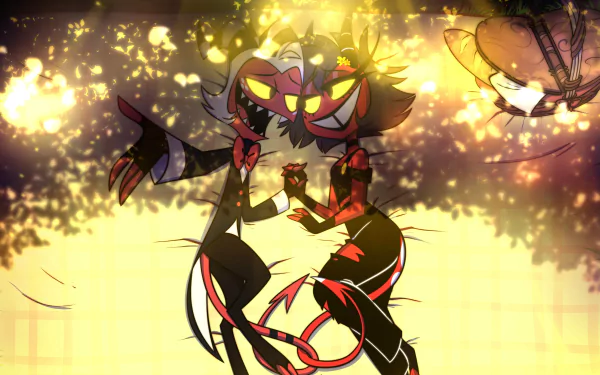 Moxxie (Helluva Boss) Millie (Helluva Boss) TV Show helluva boss HD Desktop Wallpaper | Background Image