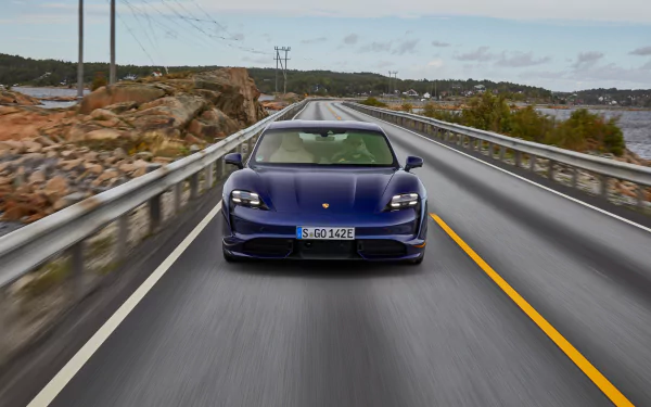 vehicle Porsche Taycan Turbo HD Desktop Wallpaper | Background Image