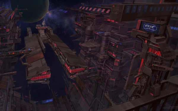  Spaceship docking at Space Station by Fan Wennan