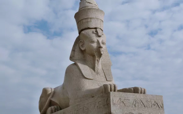  Sphinx against the sky St Petersburg Russia