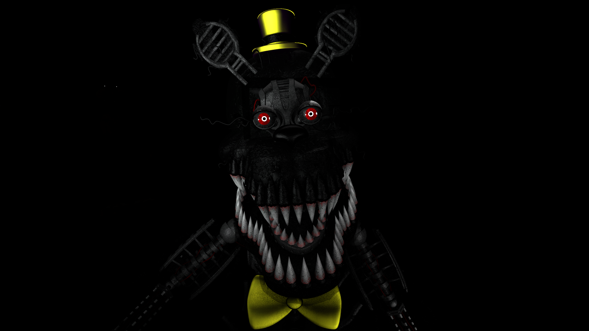 Nightmare fredbear, fnaf, freddy, HD phone wallpaper