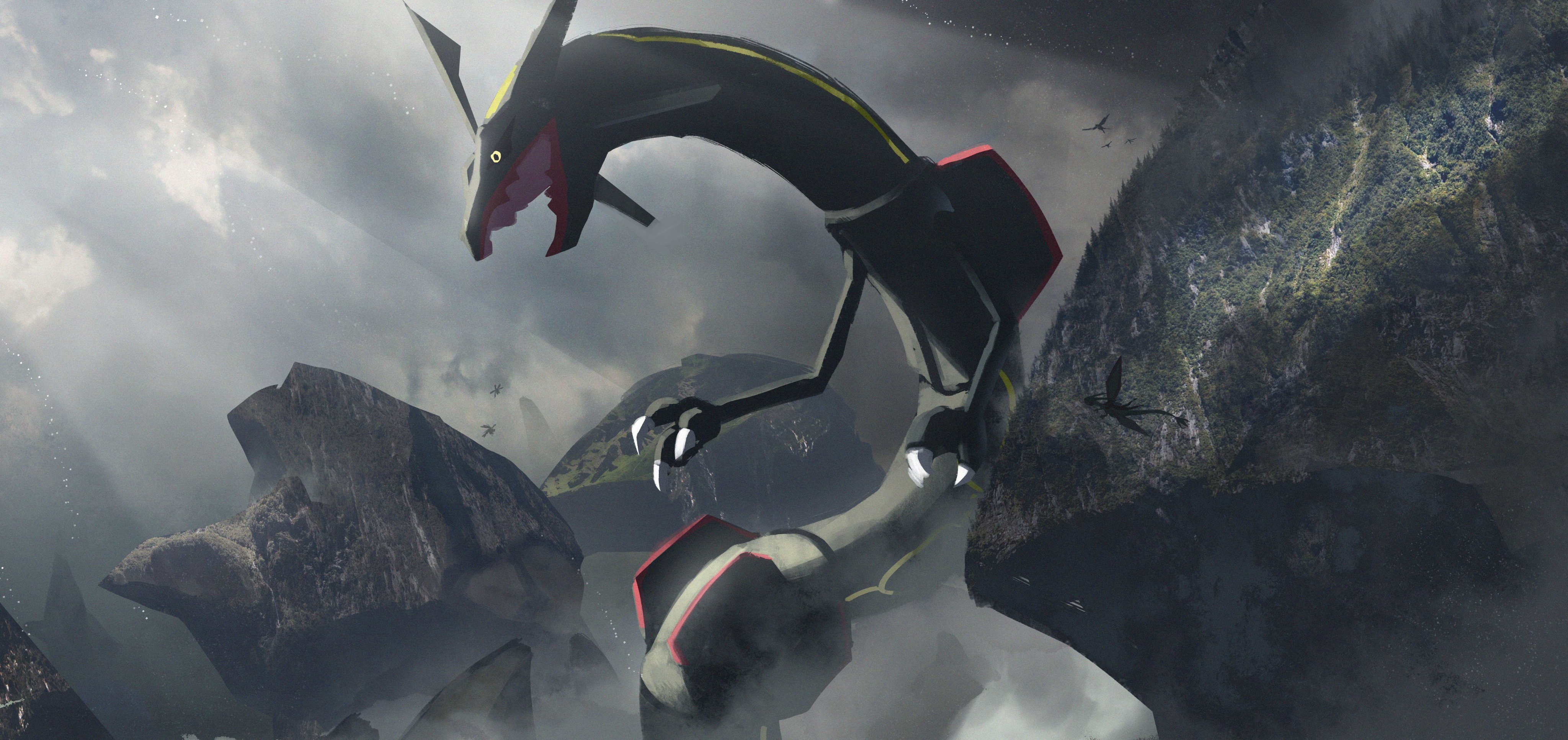 Shiny Rayquaza Wallpaper Shiny Rayquaza - Imágenes De Rayquaza