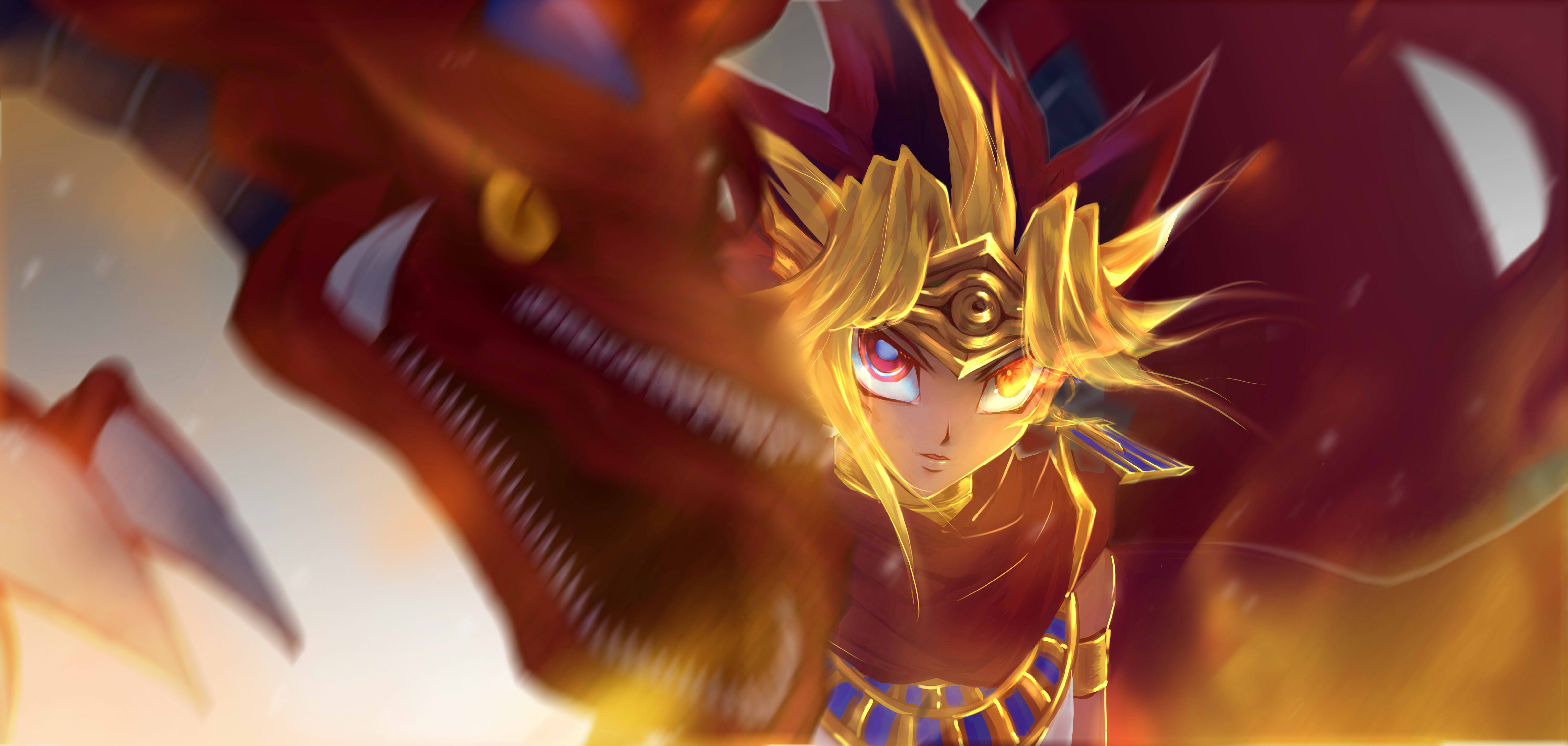 Atem, yami yugi, black, fire, HD wallpaper