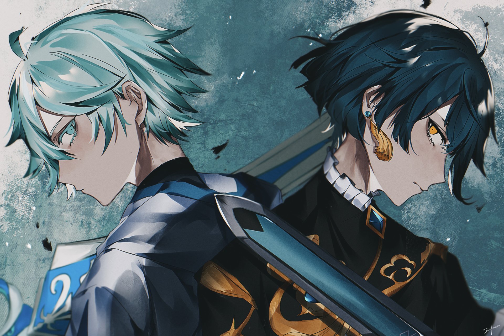 Download Xingqiu (Genshin Impact) Chongyun (Genshin Impact) Video Game Genshin Impact HD Wallpaper by 343