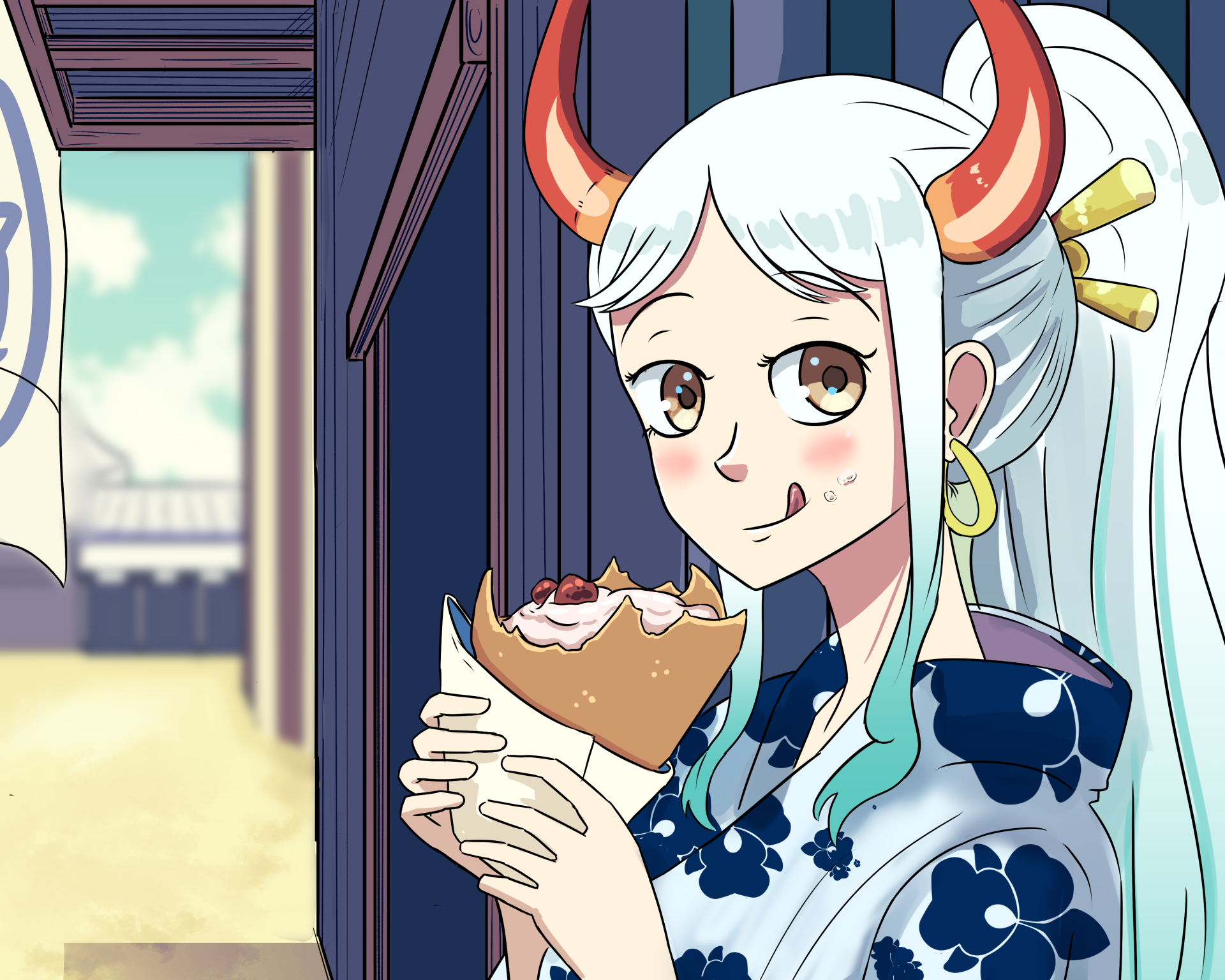 Download Yamato (One Piece) Anime One Piece 4k Ultra HD Wallpaper by RedOgna