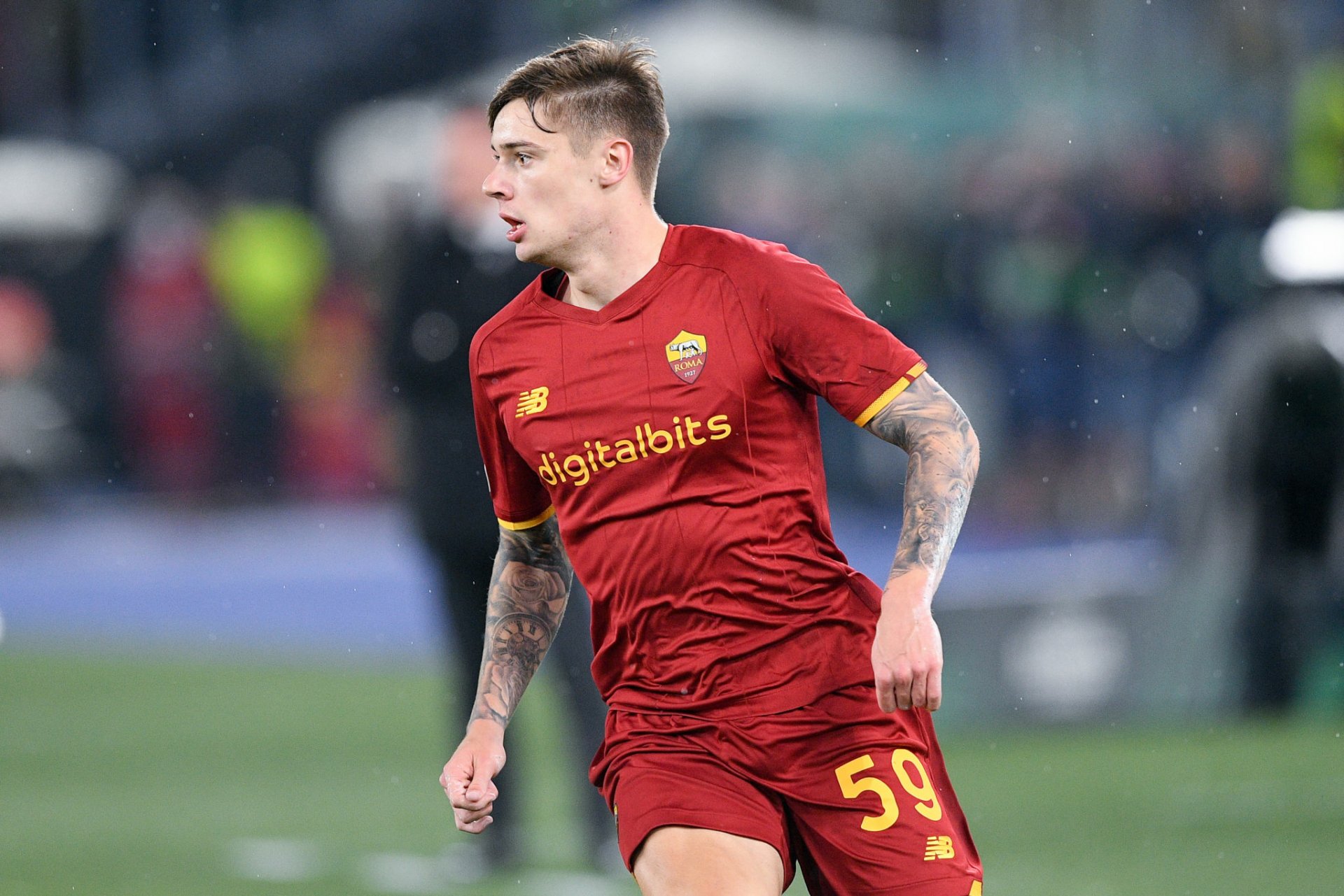 Download A.S. Roma Nicola Zalewski Sports HD Wallpaper