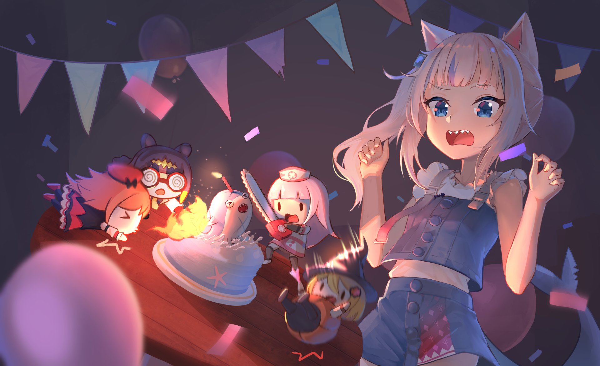 Download Gawr Gura Anime Virtual Youtuber 4k Ultra HD Wallpaper