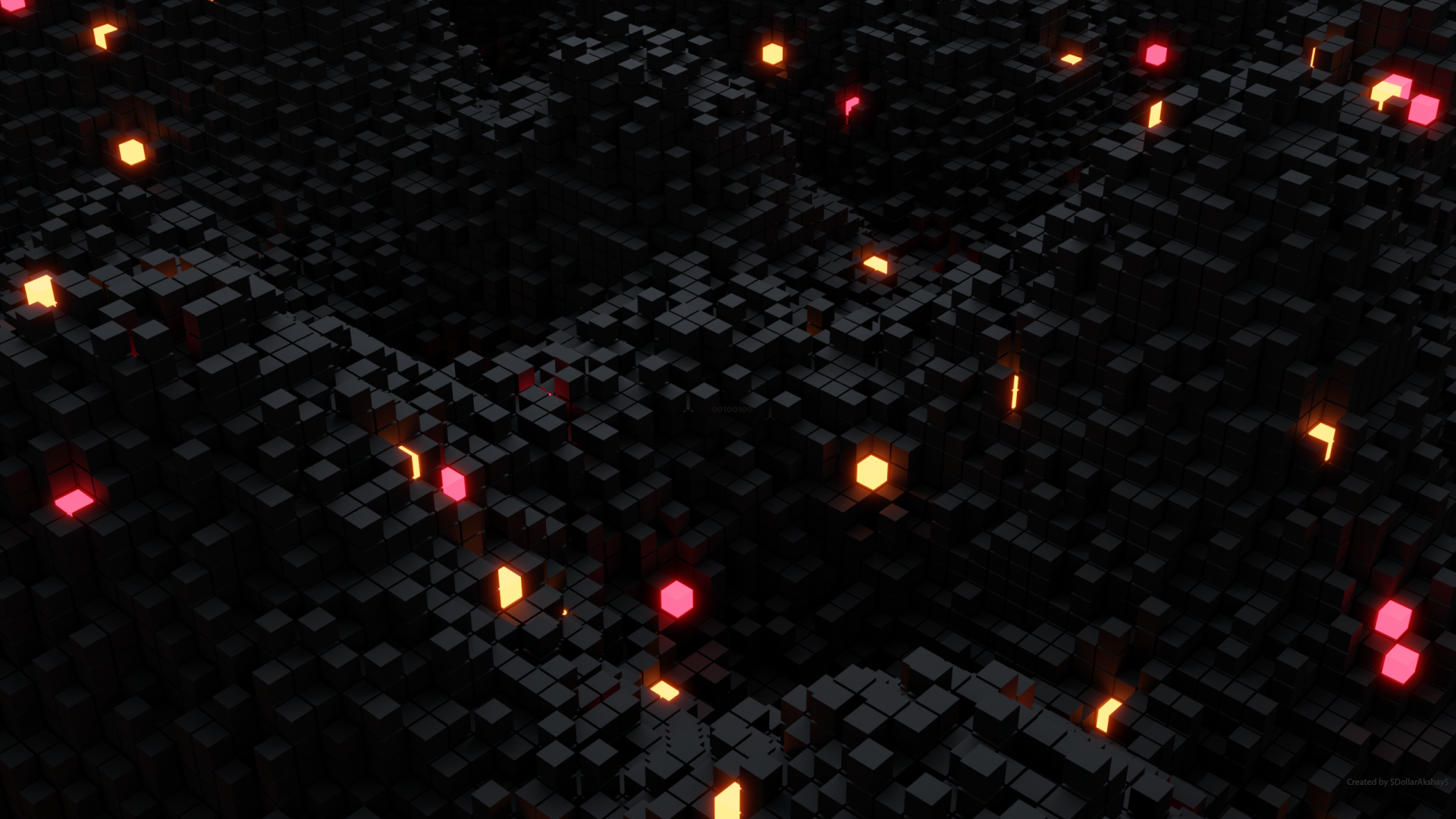 Abstract Cube Wallpaper. Blender 3D by DollarAkshay