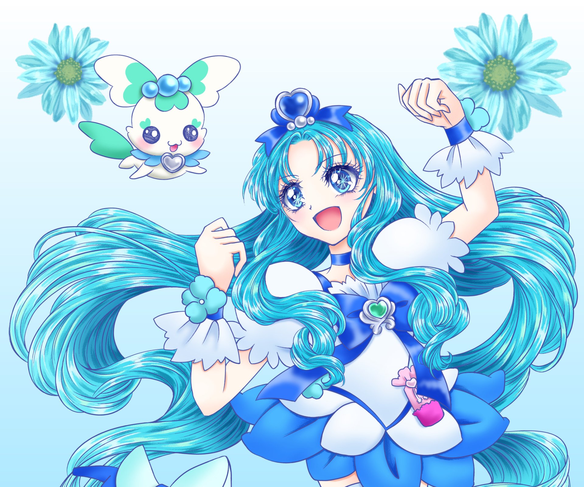 Download Kurumi Erika Cure Marine Anime Heartcatch Precure! HD Wallpaper