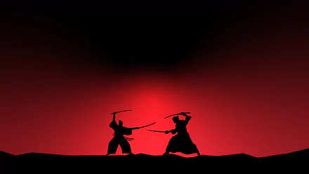 fighting red fantasy samurai HD Desktop Wallpaper | Background Image