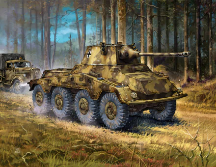 armored personnel carrier military Sd.Kfz. 234 HD Desktop Wallpaper | Background Image