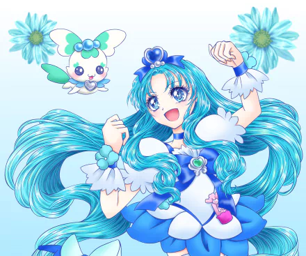 Kurumi Erika Cure Marine Anime Heartcatch Precure! HD Desktop Wallpaper | Background Image