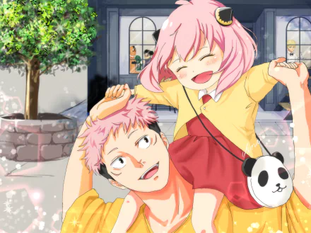 Yuji Itadori Anya Forger Anime crossover HD Desktop Wallpaper | Background Image