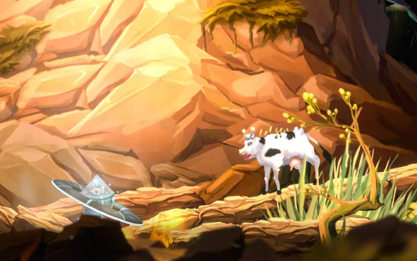 video game Moo Lander HD Desktop Wallpaper | Background Image