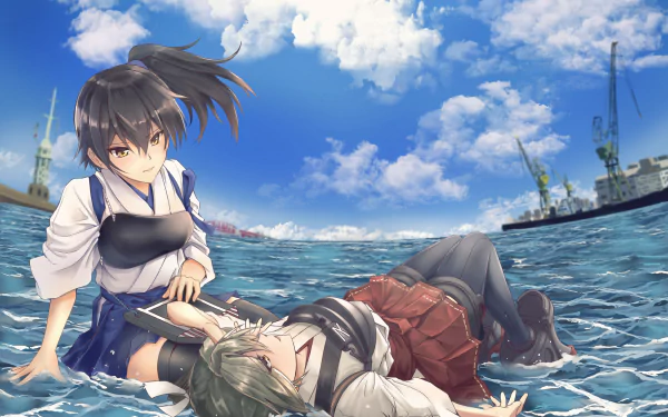 Kaga (Kancolle) Zuikaku (Kancolle) Anime Kantai Collection HD Desktop Wallpaper | Background Image