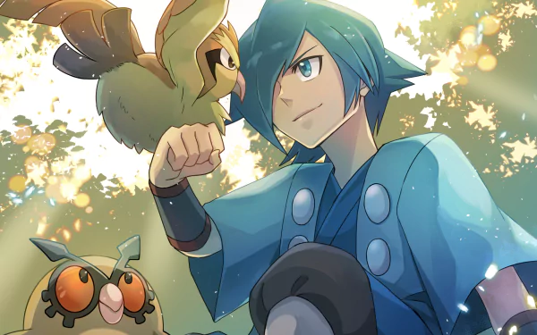 Falkner (Pokémon) Hoothoot (Pokemon) Pidgey (Pokémon) video game Pokémon: Gold and Silver HD Desktop Wallpaper | Background Image