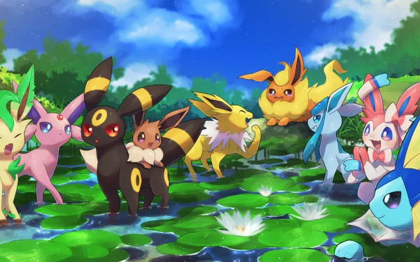Eeveelutions video game Pokémon: Sword and Shield HD Desktop Wallpaper | Background Image