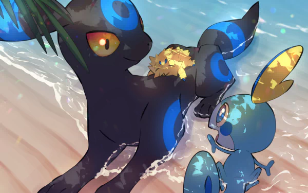 Joltik (Pokémon) Sobble (Pokémon) Umbreon (Pokémon) video game Pokémon: Sword and Shield HD Desktop Wallpaper | Background Image