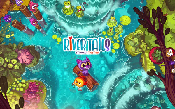 video game River Tails: Stronger Together HD Desktop Wallpaper | Background Image